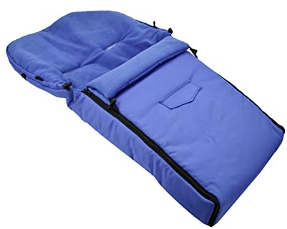 BAMBINIWELT Winterfußsack 90 cm – universaler Fleece-Fußsack für Babyschale, Jogger, Buggy & Schlitten – warm, wasserabweisend & waschbar – für 3- & 5-Punkt-Gurtsysteme (Royalblau)
