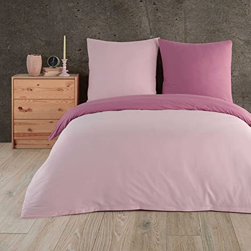 BUYMAX Bettwäsche 200x200 100% Baumwolle Baumwolle 3-Teilig Bettbezug - Bettwäsche-Sets 200 x 200cm mit 2 mal Kissenbezüge 80x80cm, ÖKO-TEX Renforcé-Bettwäsche Set mit Reißverschluss