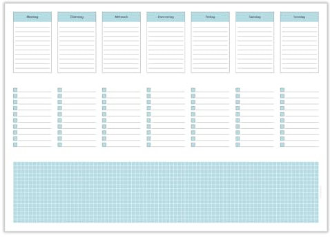 DIN A3 Schreibtischunterlage „Ordnung aus Papier von edelkern® | Ideal als Notizblock, Organizer, Wochenplaner & Tagesplaner | Perfekt für Deine tägliche To Do Liste