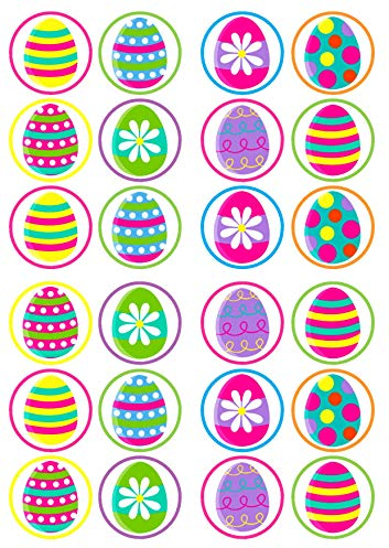 Essbare Ostereier für Cupcakes, 24 Stück