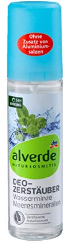 alverde BIO NATURKOSMETIK Deo Zerstäuber Deodorant Wasserminze Meeresmineralien, 75 ml
