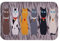 A.Monamour rutschfest Saugfähig Waschbar Badematte Cartoon Katzen Tier Weich Flanell Badezimmerteppich Badteppich Badvorleger Badewanne Dusche Duschvorleger