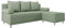Mirjan24 Schlafsofa Dover, Sofa mit Bettkasten und Schlaffunktion, Bettsofa, Farbauswahl, Schlafcouch mit Chromfüße, Couch, Couchgarnitur (Schlafsofa mit Polsterhocker, Uttario Ve. 2954)