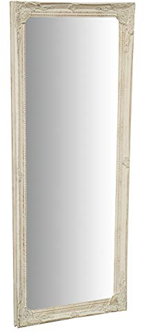 Spiegel für die Wand und zum Aufhängen vertikal/horizontal L35 x PR2 x H82 cm Finish weiß antik