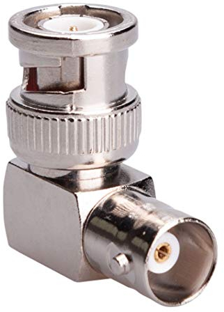 Keple BNC 90 ° Grad rechtwinkliger Adapterkoppler Koaxialstecker Buchse zu Stecker, SDI Koaxialkabel Winkeladapter für CCTV Überwachungskamera DVI DAB CB Radioantenne