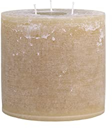 Chic Antique Macon rustikale Stumpenkerze versch.Farben und Größen Kerze Antik NEU Altarkerzen 100 % Paraffin lange Brenndauer (Honig, 15x15 cm)