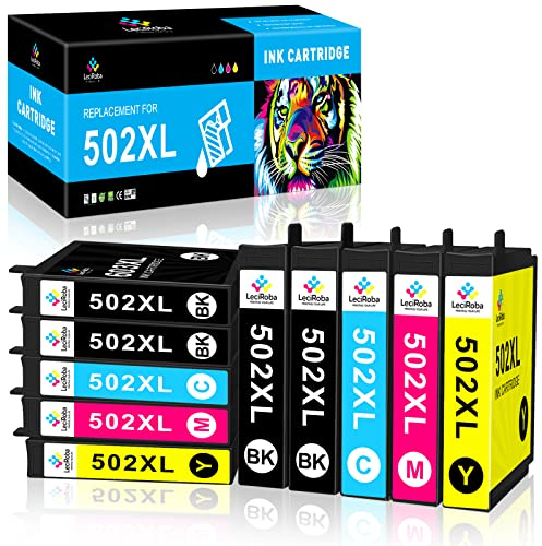 LeciRoba 502XL druckerpatronen für epson druckerpatronen 502 502XL Multipack für Epson XP-5100 XP-5105 XP-5150 XP-5155 Epson WF-2860 WF-2865 WF-2880 WF-2885 (10PACK,4-Schwarz 2-Cyan 2-Magenta 2-Gelb)