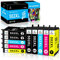 LeciRoba 502XL druckerpatronen für epson druckerpatronen 502 502XL Multipack für Epson XP-5100 XP-5105 XP-5150 XP-5155 Epson WF-2860 WF-2865 WF-2880 WF-2885 (10PACK,4-Schwarz 2-Cyan 2-Magenta 2-Gelb)