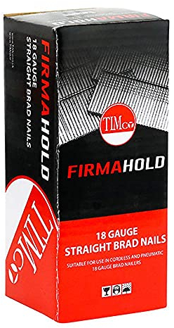 TIMCO FirmaHold Collated Brad Nails - 18 Gauge 18 x 38 - Straight - Stainless Steel - Box of 5000