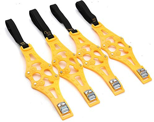 Schneeketten 8pcs / set 4pcs / set Auto-Reifen Winter-Verkehrssicherheit Reifen Schnee Einstellbare Anti-Rutsch-Sicherheit Double Snap-Skid-Rad-Anhänger Schneekette (Color Name : 4 PCS Yellow)