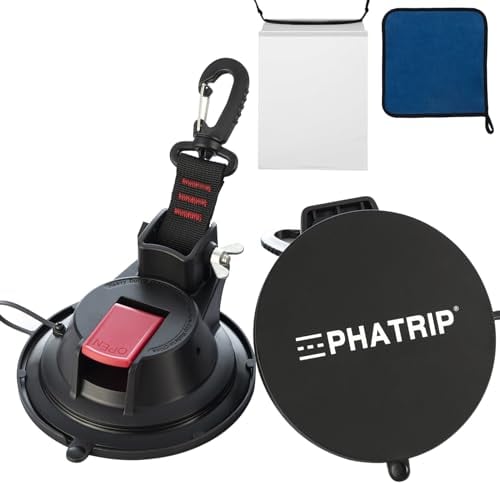 PHATRIP 2er Set Groß Saugnapf Haken Camping Saughaken bis 25 KG Extra Stark Saugnäpfe für Camping Wohnmobil Haushalt Zelt Auto Sonnensegel Vordach Autospanner