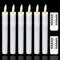 Mavandes LED Stabkerzen mit Timerfunktion und Zwei Fernbedienung,19 x 2,2cm 6 Stück Weiß Kunststoff Flammenlose Batteriebetrieben Kerzen,Langanhaltend,Einstellbare Helligkeit
