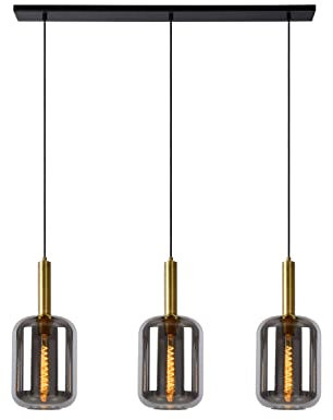 LUCIDE JOANET - Suspension - 3xE27 - Fumé