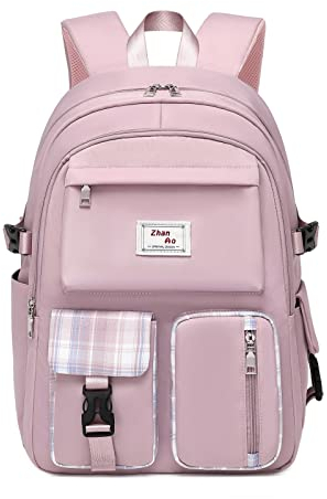 FANDARE Zaino Casual Zainetti Scuola, Cartella Ragazzo Borsa a Zaino All'aperto per Studenti Viaggio Daypacks Impermeabile Poliestere Viola