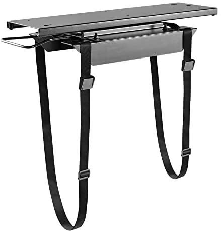 CAVO Desktop PC-Halterung CH-B-360-S, schwarz, ausziehbar, drehbar um 360°, mit reißfesten Gurten für alle PC-Größen bis 10 Kg Gewicht, Computerhalterung von SOTECH