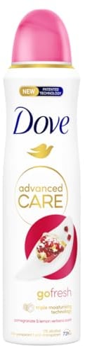 Dove Advanced Care Go Fresh Déodorant anti-transpirant à la grenade et à la verveine citronnelle avec triple technologie hydratante Spray pour une protection 72 heures et un soin des aisselles 150 ml