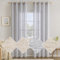 MIULEE Vorhang Gardinen Leinen mit ösen Voile Vorhänge Leinenoptik Gardinen Wohnzimmer Modern Fensterschal Kinderzimmer küchengardinen Schlaufenschal 2er Set 140x145 cm Weiß Grau