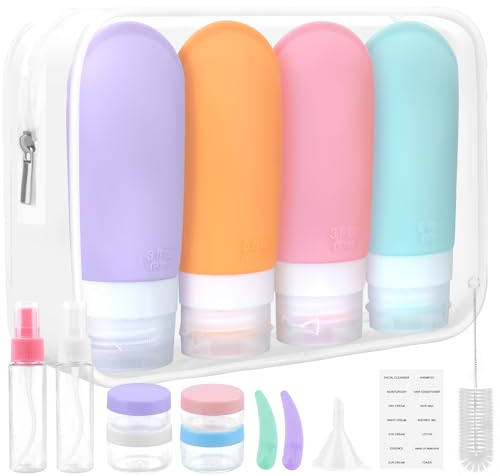 16 Pack Travel Bottles for Toiletries,Etopgo Leak Proof Refillable Silicone Travel Containers Squeezable Trip Accessories for Shampoo Conditioner Lotion Body Wash