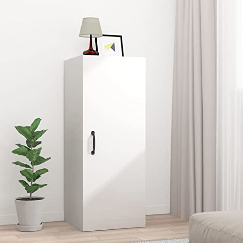 ZEYUAN Hängeschrank Hochglanz-Weiß 34,5x34x90 cm Holzwerkstoff, Kitchen Wall Cabinet, Küchenschrank, Küchenhängeschränke, Wandschrank Küche