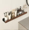 An der Wand montiert Schwimmend Metallregal Ledge,Schwarz Badezimmer Regal Wandhalterung Regal dekorieren mit Massivholz Kanten Platzeinsparung Rostfest Extra stark Schwebende Regale Lagerregal(60CM)