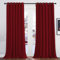PONY DANCE Extra Breite Gardine Rot Blickdicht Verdunklungsvorhänge mit Ösen 2er Set H 245 x B 200 Thermovorhänge Hitzeschutz Thermal Blackout Curtains for Living Room