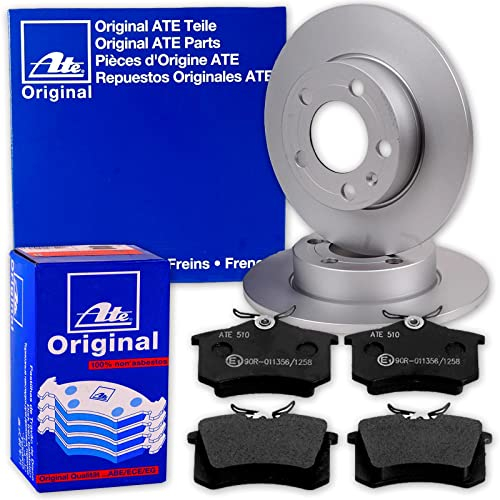 ATE Bremsscheiben + Beläge hinten für Golf 5 6 PLUS Passat 3C EOS Jetta