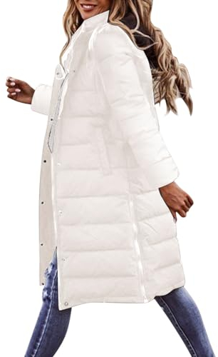 Generisch Damen Steppmantel Lange Stepp-Jacke mit Kapuze Damen Softshelljacke Kurzmantel Winterjacke Damen Xxl Damen Mantel Tailliert Mit GüRtel Daunenweste Damen Lang Grau Xs