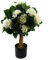 Leaf Design UK Realistischer künstlicher Blütenbaum, 75 cm, weiße Hortensie