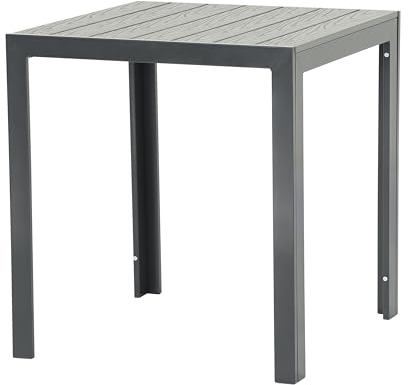 Gardissimo Aluminium Gartentisch Soul 70x70 anthrazit mit Nonwood Tischplatte, absolut wetterfest