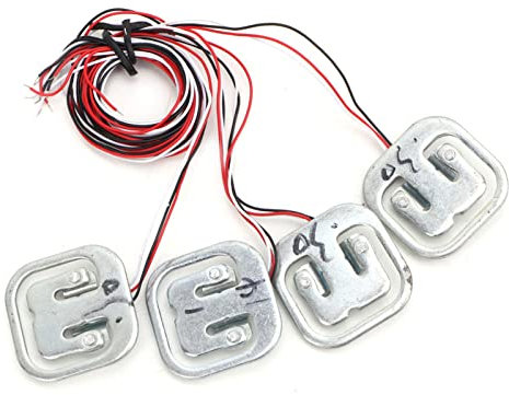 Halbbrücken-DMS-Gewichtungssensor-Set: 4 Stück 50 Kg Persönlicher HX711-Modulverstärker für Hochpräzise Elektronische Waagen, Ideal für Wägeanwendungen, Kleine Größe