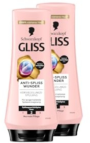 Gliss Spülung Anti-Spliss Wunder (2x 200 ml), Haarspülung repariert geschädigte Haarfasern, für langanhaltende Splissversiegelung und 88% weniger Spliss