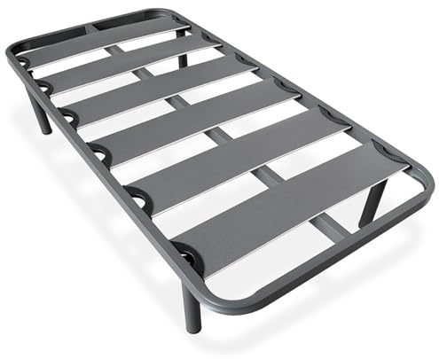 Homey Verstärkter Lattenrost mit Breiten Lamellen, geräuschhemmend, Struktur 40 x 30 mm mit Schraubfüßen, stark und robust, 90 x 200 cm