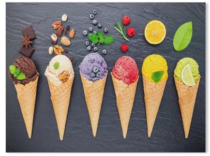 BEAYODKP Essen und Küche als farbenfrohes,Malen Nach Zahlen-Ölgemälde Geschenk Für Erwachsene Kinder Malen Nach Zahlen Kits Home Haus Dekor（30x40cm） 11.8x15.7 Zoll-37