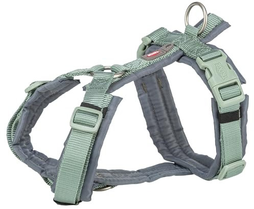TRIXIE Geschirr für Hunde Premium Trekking Salbei grün/Graphit grau