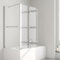 Boromal Duschwand für Badewanne 120x75x140cm 3-teilig Duschwand mit Seitenwand Badewannenaufsatz mit Seitenwand Badewannenfaltwand Duschtrennwand Duschabtrennung für Badewanne, 6mm ESG Sicherheitsglas