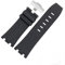 EAMOM 28 mm schwarzes weiches Gummi-Armband für AP Off Shore 15703, wasserdichtes Armband, Dornschließe