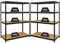 PROREGAL Mega Deal | 2X Schwerlastregal Big Elephant | HxBxT 160x120x60cm | Fachlast 200kg | Schwarz | Kellerregal, Steckregal, Garagenregal, Lagerregal