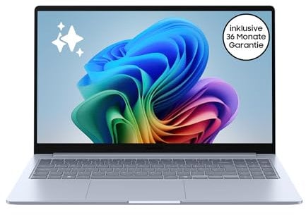 Samsung Galaxy Book4 Edge Galaxy AI-Laptop, 15,6-Zoll-Display, 16GB RAM, Snapdragon X Plus Prozessor, Notebook 256GB Speicher, Copilot+ PC, Sapphire Blue, 3 Jahre Herstellergarantie Windows 11 Home