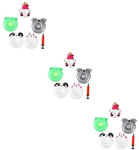 JOINPAYA 3sätze Hawaii Aufblasbare Getränkehalter Teilig PVC Einfach Zu Befüllen Für Pool Und Strandpartys Mit Handpumpe Langlebig Und Farbenfroh