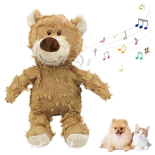 21cm Bär Hundespielzeug Unzerstörbar, Bären hundespielzeug unkaputtbar, Unzerstörbares, robustes Bären-Hundespielzeug, unzerstörbares Hundespielzeug, Plüsch Kauspielzeug Für kleinee, große Hunde