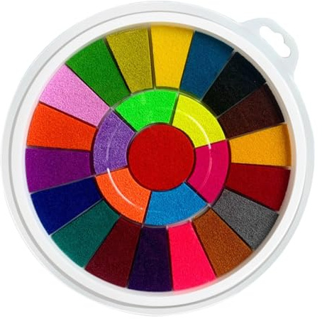 Drawing Painting Supplies, Finger Painting Kit 25 Colors Washable Non-toxic Finger Paints 9.5 inch DIY Baby Safe Paint Funny Educational Painting Sets for Children