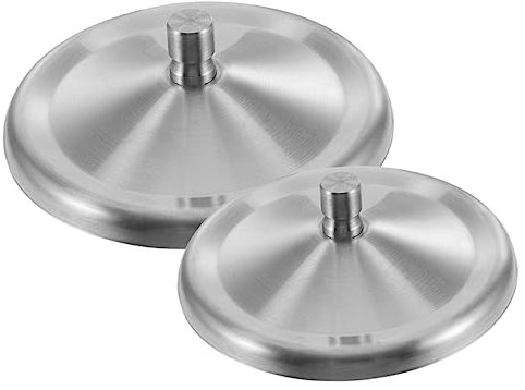 COLLBATH 2stücke Edelstahl Becherdeckel Auslaufsicher Temperaturhaltend Runde Kaffeetassendeckel Staubdicht Bruchsicher Passend Für Tassen Trinkbecher Leicht Zu Reinigen