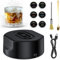 Elektrischer Whisky Smoker Set mit 6 Holzchips - USB-C Wiederaufladbar Flammenfreies Cocktail Smoker Kit, Altmodisches Whisky Räucher set, Cocktail Räuchergerät Geschenk für Männer, Väter