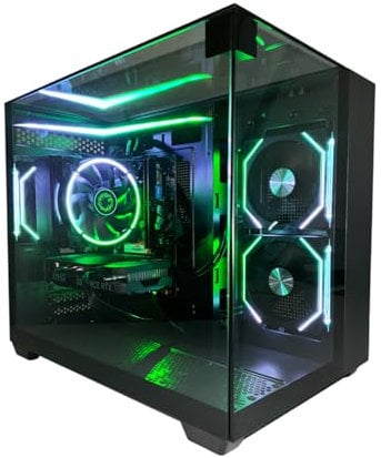 GFX Gaming High-Performance Desktop PC - AMD 32GB RAM • RTX 3060 12GB • 1TB SSD NVME - Customizable Gaming Tower with RGB Case, Advanced Cooling & Windows 11 (Black, AMD Ryzen R7 5700X)