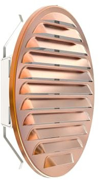 Plikc - Griglia aerazione tonda in con rete anti insetti - MADE IN ITALY (Rame 125/160mm)
