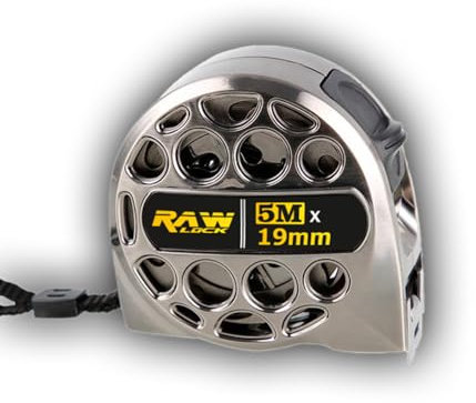Premium Tape Measure - Water and weather proof hollow nikel plated tape measure - UK Brand [RAW LOCK] (Silver Tape, 5m)