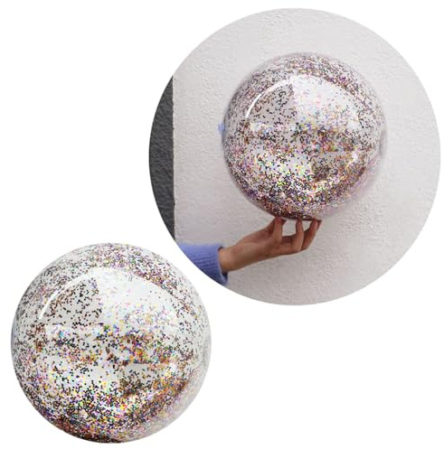Milisten Ballon de Gonflable Transparent de Paillettes Aquatique pour Garçon Fille pour Piscine Fêtes