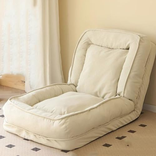 GWFBLID Schlafsofas Relaxsessel Foldable Lazy Sofa Couch Bed Adjustable Cozy Tatami Foldable Human Dog Bed high Back Floor Chair for Adults Kids Cozy Small Couch für Schlafzimmer Wohnzimmer
