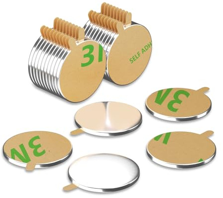 KLEBASTO Magnete selbstklebend | Klebemagnete paarweise | runde Magnete für Präsentation,Industrie ect. (10mm x 1mm | 100 Stk)