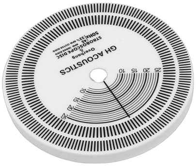 Luqeeg Tapis de Disque Stroboscopique pour Platine Vinyle HiFi, Disque Stroboscopique Polyvalent en PVC, d'étalonnage de Vitesse avec Réglage de l'angle, Idéal pour Les Platines Vinyles